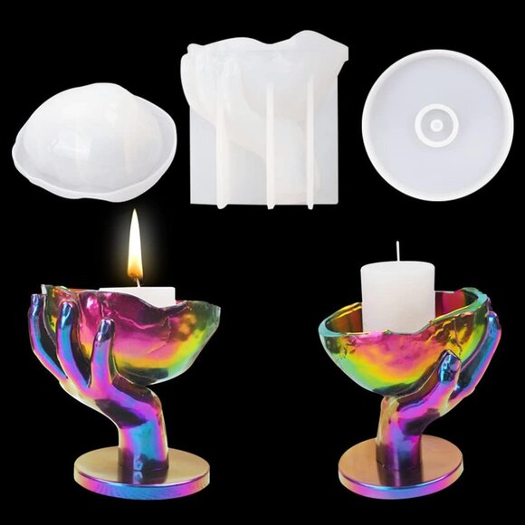 Hand Mold for Resin,Skull Tray Silicone Mold for Epoxy Casting DIY Jewelry Stora - Picture 1 of 9